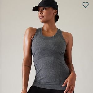 Athleta Momentum Seamless Tank Charcoal Grey Heather